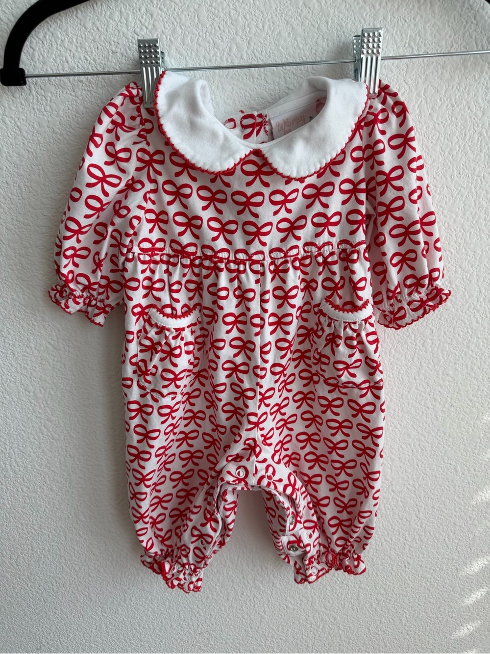 Whimsy Bay Kids Bow Collared Jumper Christmas Holiday 3 Months